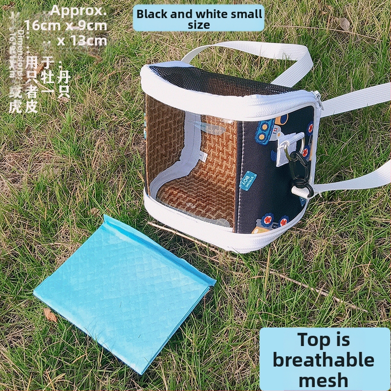 Xuan Fengi väljaminev papagoi kaasaskantav linnukott tiigri nahast pesakott hingav läbipaistev õlakott pojengipuurist nähtav neli aastaaega