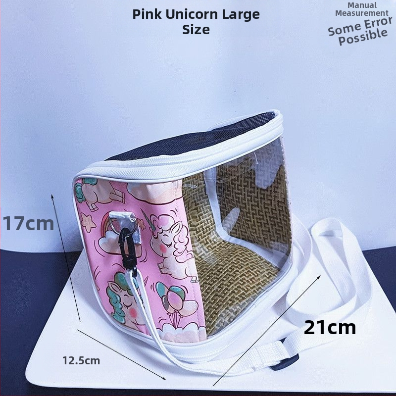 Xuan Fengi väljaminev papagoi kaasaskantav linnukott tiigri nahast pesakott hingav läbipaistev õlakott pojengipuurist nähtav neli aastaaega