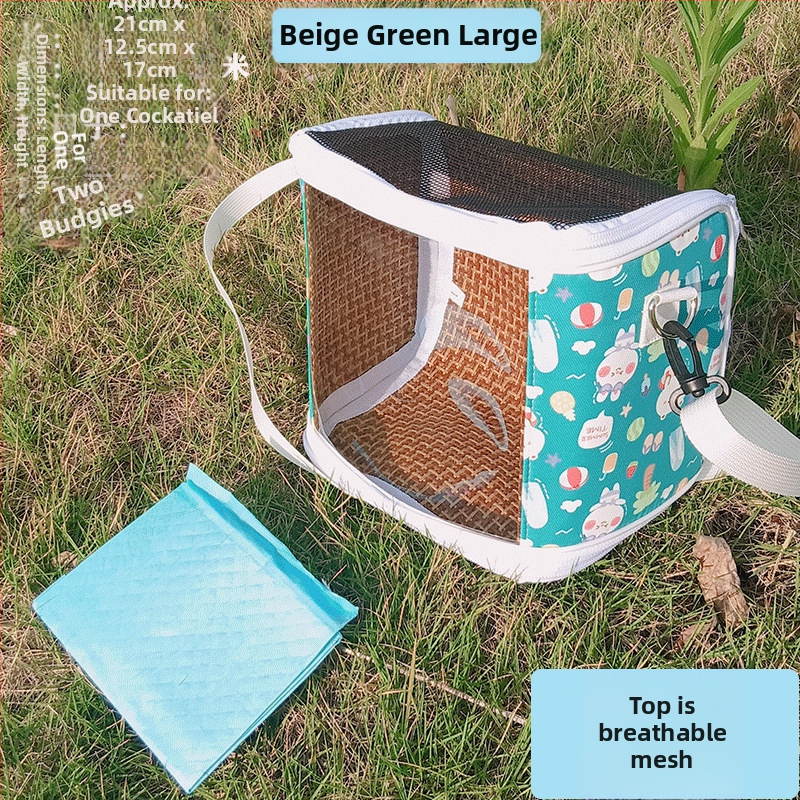 Xuan Fengi väljaminev papagoi kaasaskantav linnukott tiigri nahast pesakott hingav läbipaistev õlakott pojengipuurist nähtav neli aastaaega