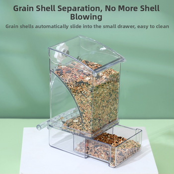 Papagoisöötja lindude toidukast Automaatne rippuv uus lindude söötja pritsmekindel kauss ja pott terade kestade eraldamine lindude toitmine