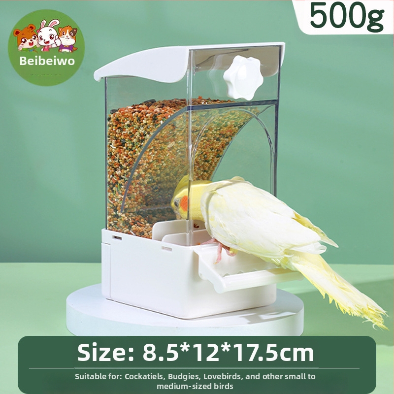 Papagoisöötja lindude toidukast Automaatne rippuv uus lindude söötja pritsmekindel kauss ja pott terade kestade eraldamine lindude toitmine