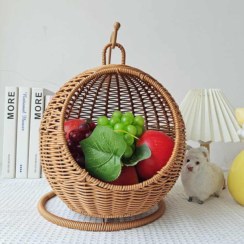 Ратанова котешка клетка, домакинска, малка, апартаментна, висяща кошница за котешко гнездо, полузатворена, универсална, подвижна и миеща се, мини орнаменти за котешко гнездо, четири сезона