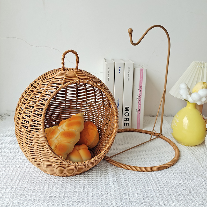 Rotango kačių narvas, namų apyvokos reikmuo, mažas butas, kačių lizdas, pakabinamas krepšelis, pusiau uždaras, „Four Seasons“ universalus, nuimamas ir plaunamas mini kačių lizdo papuošimas