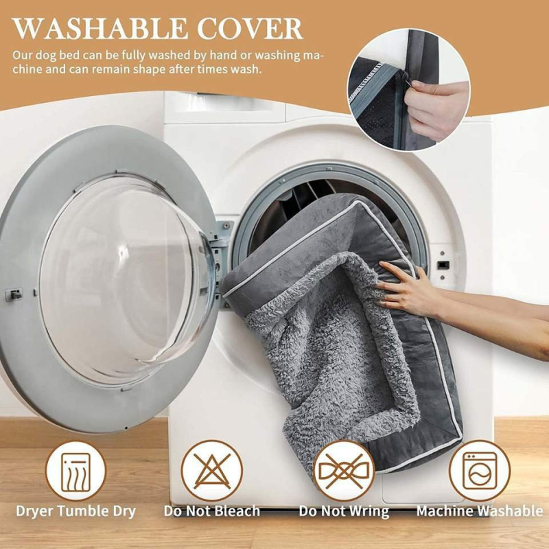 Компресирана гъбена подложка за кучета за големи кучета, средни кучета, подвижна и переща се подложка за домашни любимци, куче, котешко гнездо, топло зимно легло за кучета