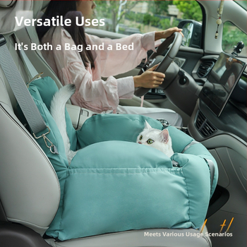 Miaofairy κλουβί αυτοκινήτου για γάτες, κλουβί για σκύλους, τέσσερις εποχές, γενικής χρήσης, χειροποίητη διαγώνια τσάντα γάτας, κάθισμα κατοικίδιων