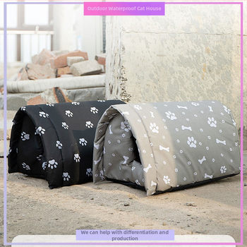 Плат за котки, анти-кучешко гнездо, оксфордски плат за домашни любимци, оксфордско гнездо за открито, скитащо зимно гнездо за домашни любимци, устойчиво на дъжд и слънце
