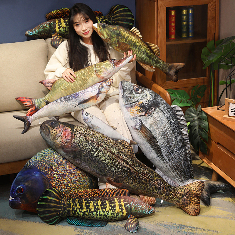 Simuleeritud kalanukk must kalanukk heeringas kollane kotkas-karpkala kingitus plush mänguasi lemmikloom äikese draakon kala treenimiskala rekvisiidid
