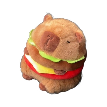 Mėsainio sumuštinis Kabibala Mėsainio vandens jūrų kiaulytės lėlė Mielas pliušinis žaislas vyrams ir moterims gimtadienio dovanų lėlė