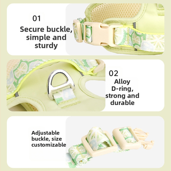 Λουρί σκύλου Summer Vall Pet Strap Αναπνεύσιμο λουρί σκύλου για μεγάλα, μεσαία και μικρά σκυλιά Corgi Bear Out Αλυσίδα