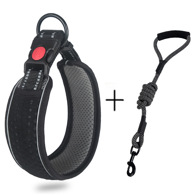 Ogrlica za vuču za kućne ljubimce od saćaste mreže, prozračna, za šetanje pasa, podesiva, 3M reflektirajuća, uže za ogrlicu, proizvođač izvora