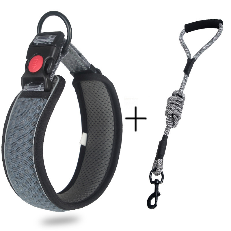 Ogrlica za vuču za kućne ljubimce od saćaste mreže, prozračna, za šetanje pasa, podesiva, 3M reflektirajuća, uže za ogrlicu, proizvođač izvora