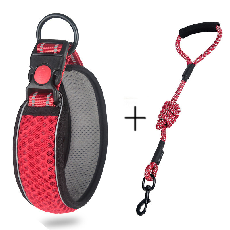 Ogrlica za vuču za kućne ljubimce od saćaste mreže, prozračna, za šetanje pasa, podesiva, 3M reflektirajuća, uže za ogrlicu, proizvođač izvora