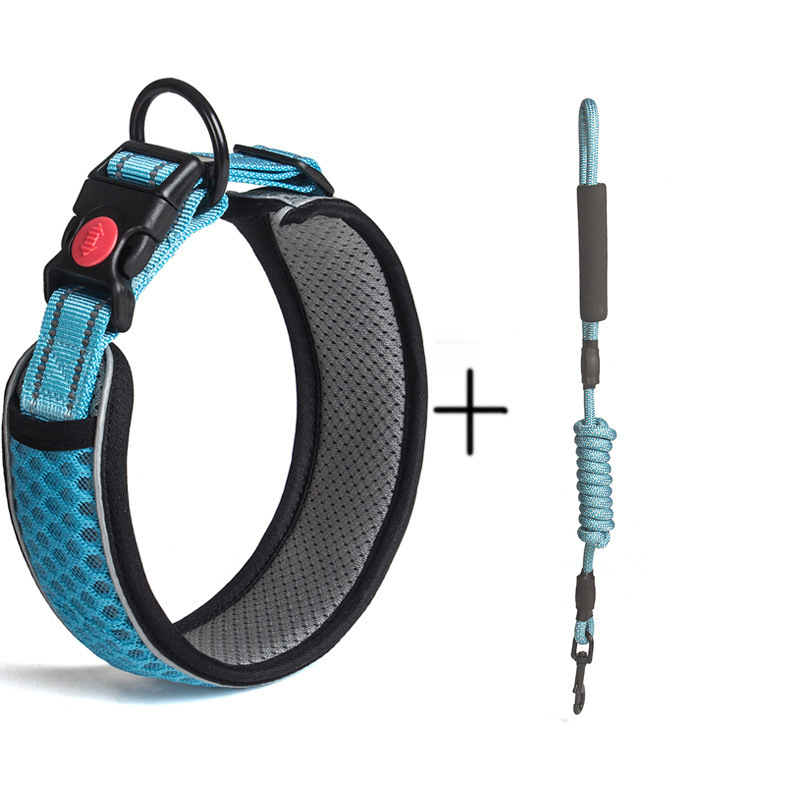 Ogrlica za vuču za kućne ljubimce od saćaste mreže, prozračna, za šetanje pasa, podesiva, 3M reflektirajuća, uže za ogrlicu, proizvođač izvora