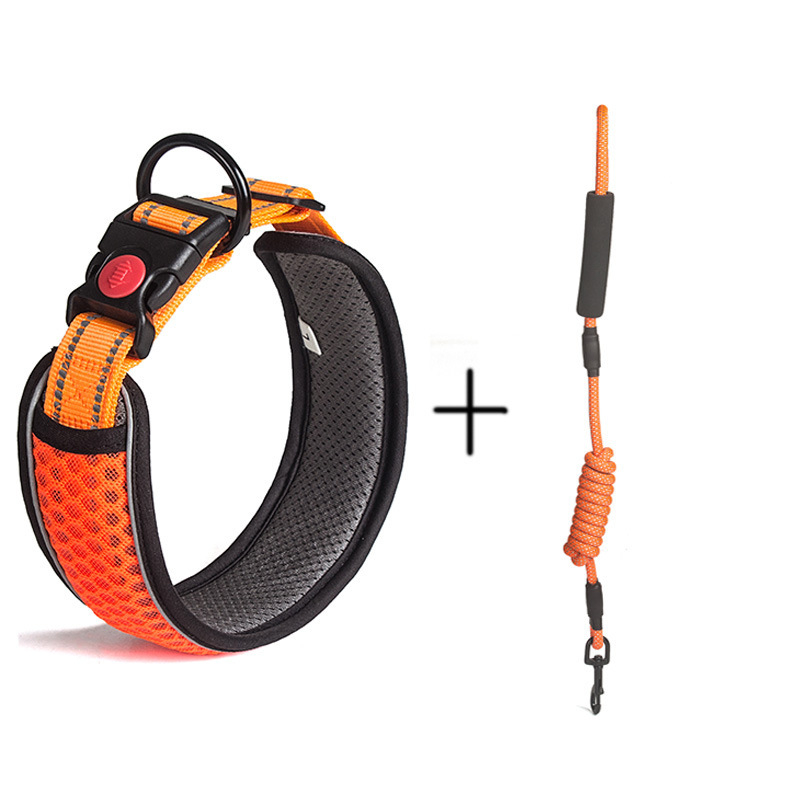 Ogrlica za vuču za kućne ljubimce od saćaste mreže, prozračna, za šetanje pasa, podesiva, 3M reflektirajuća, uže za ogrlicu, proizvođač izvora