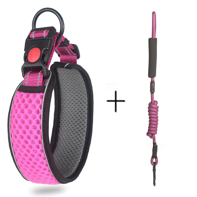 Ogrlica za vuču za kućne ljubimce od saćaste mreže, prozračna, za šetanje pasa, podesiva, 3M reflektirajuća, uže za ogrlicu, proizvođač izvora