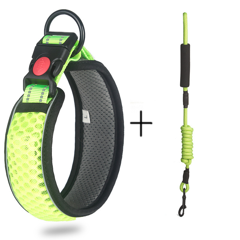 Ogrlica za vuču za kućne ljubimce od saćaste mreže, prozračna, za šetanje pasa, podesiva, 3M reflektirajuća, uže za ogrlicu, proizvođač izvora