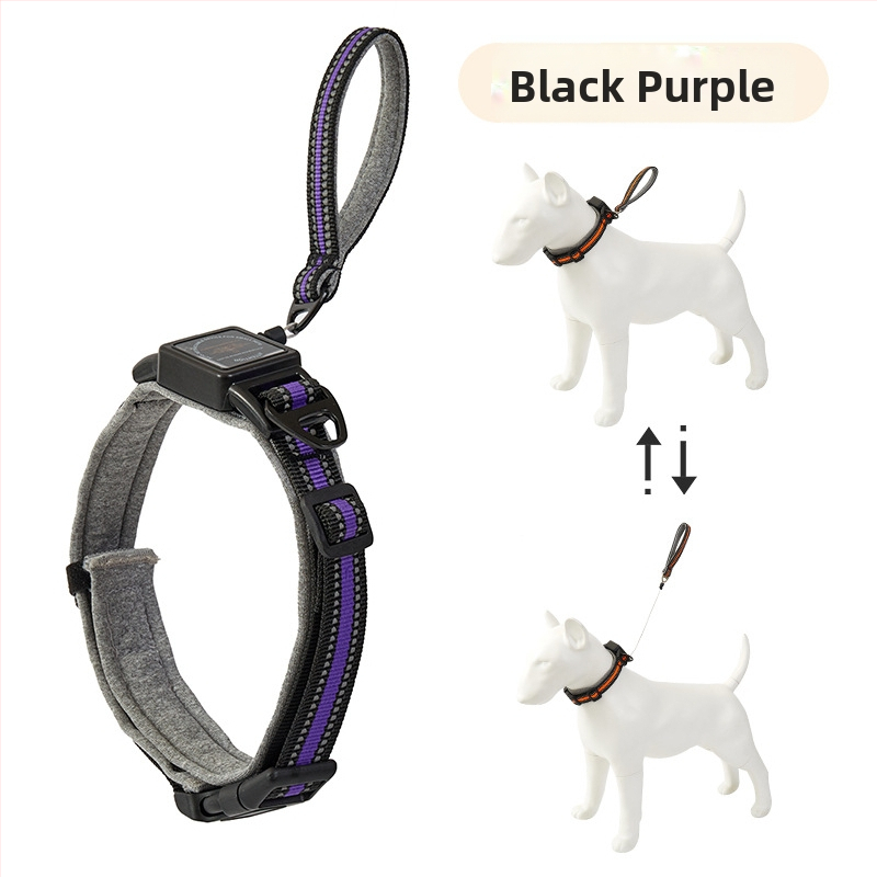 Integrirana ogrlica za pse s ugrađenom uvlačivom uzicom, vanjska ogrlica za kućne ljubimce s automatskim uvlačivim uzicom