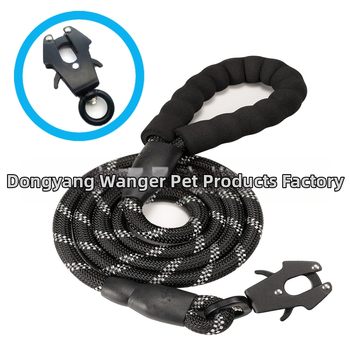 Каишка за домашни любимци, взривоустойчива каишка за кучета, отразяваща кръгла каишка за кучета, каишка за кучета, свободни ръце, трансгранична за жабешка катарама