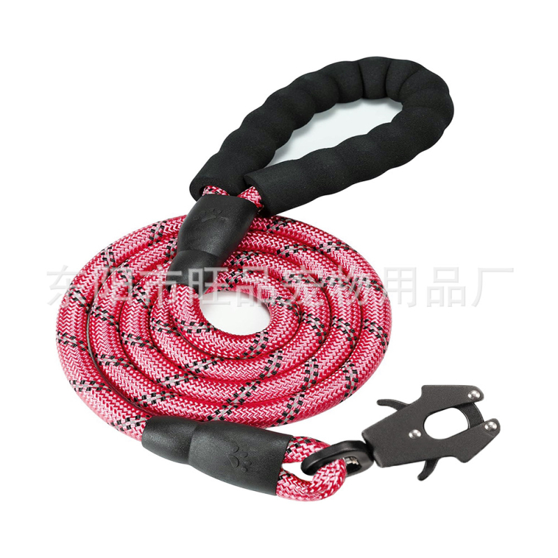 Каишка за домашни любимци, взривоустойчива каишка за кучета, отразяваща кръгла каишка за кучета, каишка за кучета, свободни ръце, трансгранична за жабешка катарама