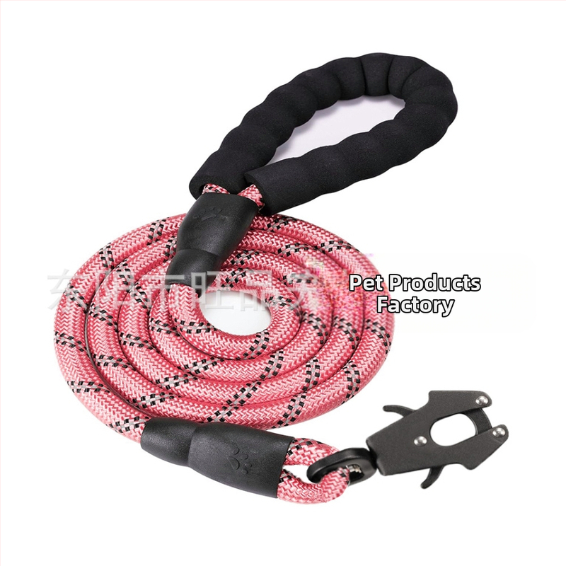 Каишка за домашни любимци, взривоустойчива каишка за кучета, отразяваща кръгла каишка за кучета, каишка за кучета, свободни ръце, трансгранична за жабешка катарама