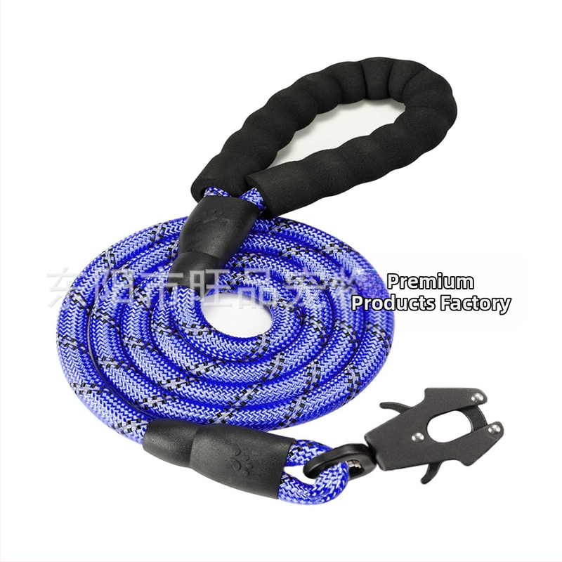 Каишка за домашни любимци, взривоустойчива каишка за кучета, отразяваща кръгла каишка за кучета, каишка за кучета, свободни ръце, трансгранична за жабешка катарама