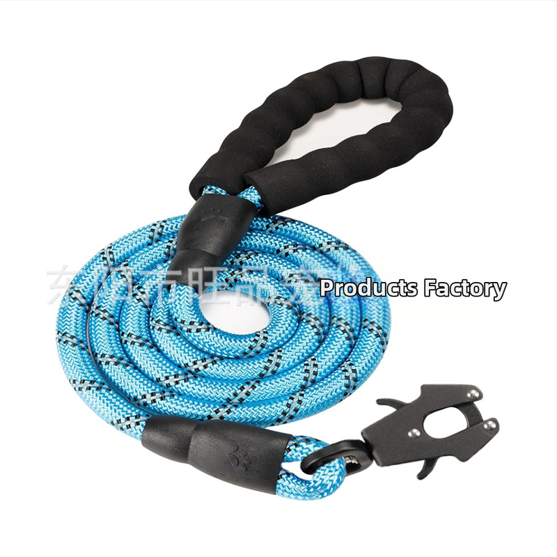 Каишка за домашни любимци, взривоустойчива каишка за кучета, отразяваща кръгла каишка за кучета, каишка за кучета, свободни ръце, трансгранична за жабешка катарама