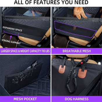 Amazon Car Pet Mat Πίσω Μονό Κάθισμα Αυτοκινήτου με Ράβδο και Δίχτυ Μπλε Αδιάβροχο, Ανθεκτικό στη Βρώμικη Χρήση Χαλί Σκύλου