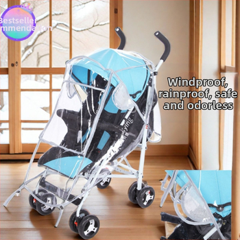 Nüüd beebikäru tuulekindel kate, jalutuskäru vihmavari jalutuskäru universaalne vihmakate, tuule- ja tolmukindel EVA materjal, läbipaistev ja hingav