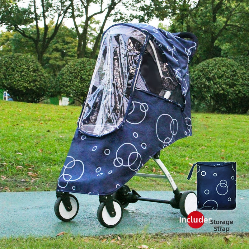 Nüüd beebikäru tuulekindel kate, jalutuskäru vihmavari jalutuskäru universaalne vihmakate, tuule- ja tolmukindel EVA materjal, läbipaistev ja hingav