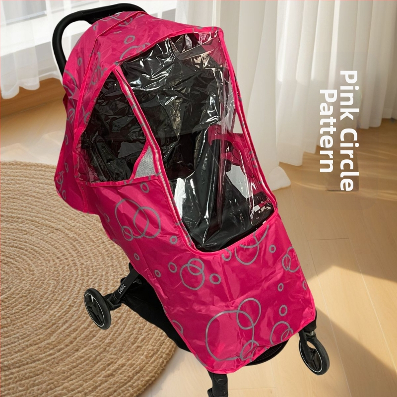 Nüüd beebikäru tuulekindel kate, jalutuskäru vihmavari jalutuskäru universaalne vihmakate, tuule- ja tolmukindel EVA materjal, läbipaistev ja hingav