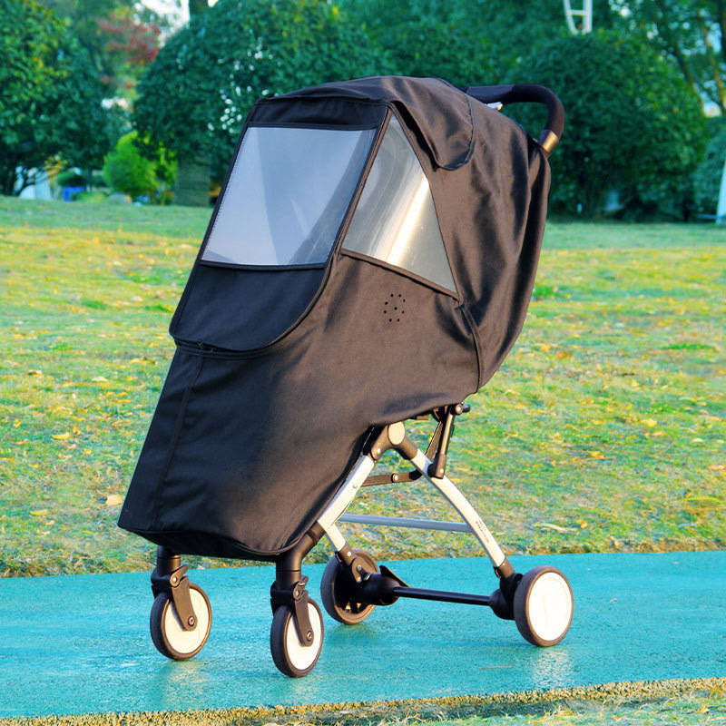 Nüüd beebikäru tuulekindel kate, jalutuskäru vihmavari jalutuskäru universaalne vihmakate, tuule- ja tolmukindel EVA materjal, läbipaistev ja hingav