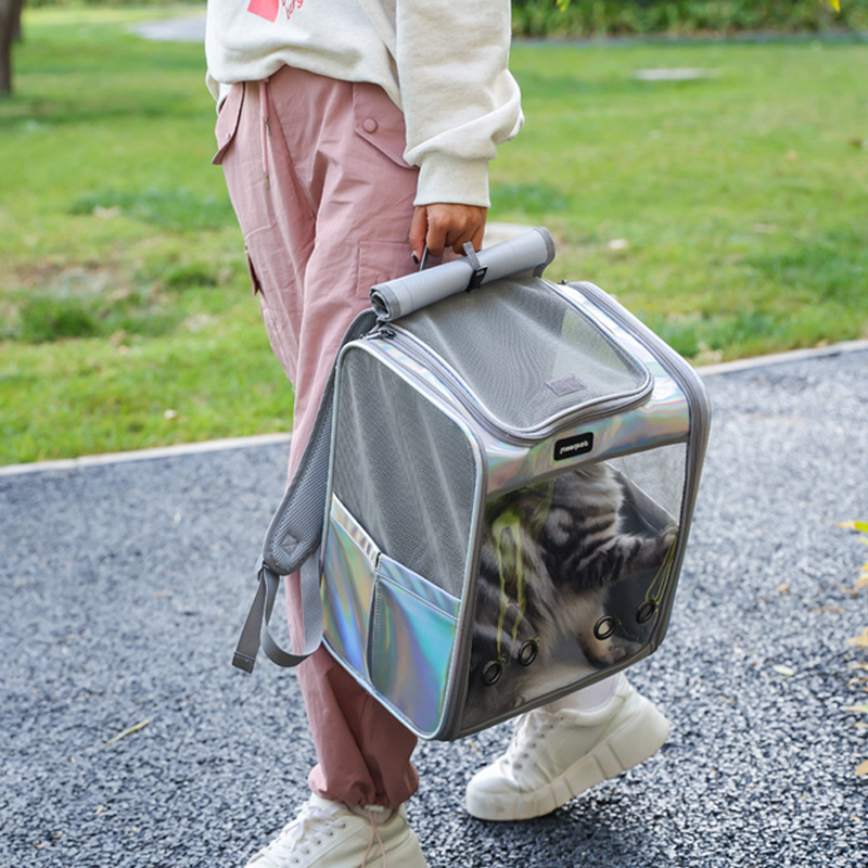 Чанта за котки и домашни любимци, преносима раница, преносима дишаща, голяма, за котки и кучета, чанта за домашни любимци