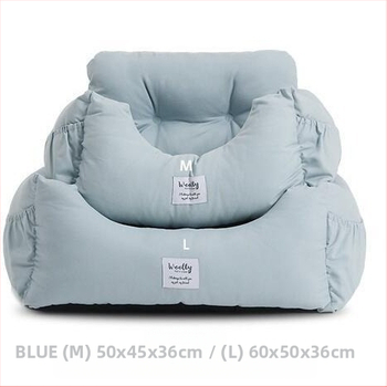 Κορεάτικο κλουβί αυτοκινήτου για σκύλους, πίσω μπροστινό, φορητό, αφαιρούμενο και πλενόμενο, αφαιρούμενο μαξιλάρι, κάθισμα ασφαλείας για οδήγηση στο σπίτι