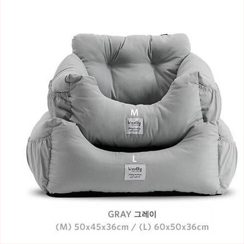 Κορεάτικο κλουβί αυτοκινήτου για σκύλους, πίσω μπροστινό, φορητό, αφαιρούμενο και πλενόμενο, αφαιρούμενο μαξιλάρι, κάθισμα ασφαλείας για οδήγηση στο σπίτι