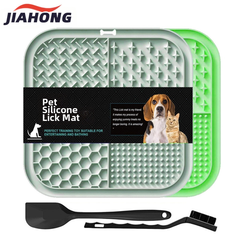 Силиконова подложка за облизване на домашни любимци от трансграничен тип, прибори за хранене на домашни любимци, подложка за облизване на кучета с вендуза, подложка за облизване за бавно хранене, чиния за бавно хранене против задавяне