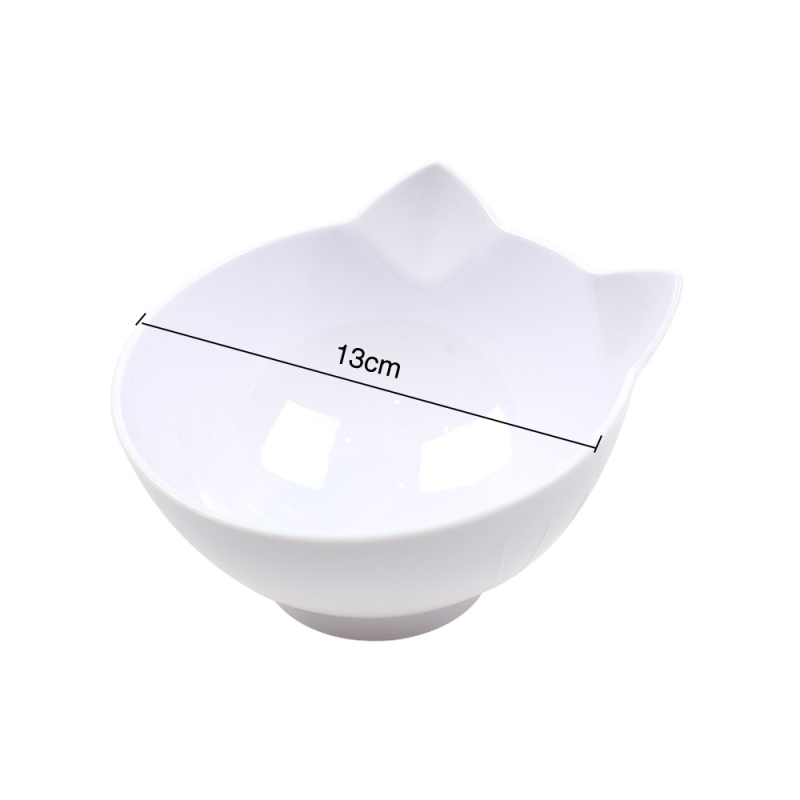 Купа за котки на едро за кучета и котки с високо гърло, неплъзгаща се, наклонена уста, питейна вода за хранене на котки, купа за хранене, двойна купа