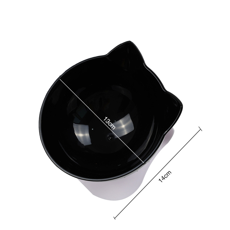 Купа за котки на едро за кучета и котки с високо гърло, неплъзгаща се, наклонена уста, питейна вода за хранене на котки, купа за хранене, двойна купа