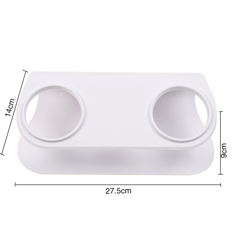 Купа за котки на едро за кучета и котки с високо гърло, неплъзгаща се, наклонена уста, питейна вода за хранене на котки, купа за хранене, двойна купа