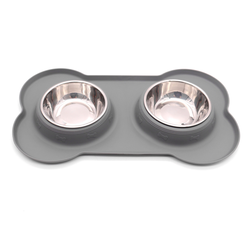 Zdjela za kućne ljubimce od nehrđajućeg čelika, dvostruka zdjela za 2 upotrebe, umivaonik za pse, zdjela za pse, zaštita od prevrtanja i prelijevanja, zdjela za rižu za pse, tanjur za hranu za mačke i pse