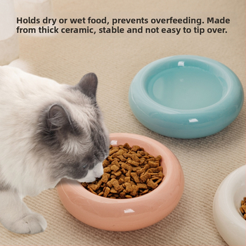 Keraamiline kassikauss, lemmikloomade kauss, kassikauss, sõõrikusöötja, hambaalune kassikauss, kassitoidukauss, löögikindel veekauss, suupistekauss