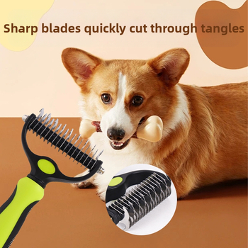 Нов трансграничен гребен за домашни любимци, гребен за котки, гребен за домашни любимци, гребен за кучешки възел, плаващ артефакт за премахване на окосмяване