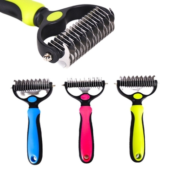 Нов трансграничен гребен за домашни любимци, гребен за котки, гребен за домашни любимци, гребен за кучешки възел, плаващ артефакт за премахване на окосмяване