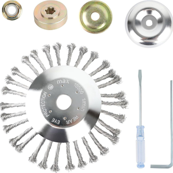 Vejapjovės vejapjovės galvutė, vielos dubenėlio tipo plieninė viela, rūdžių šalinimas, žolės galvutė, ravėjimo galvutė, vejapjovės krūmapjovės priedai