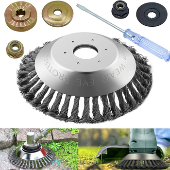 Vejapjovės vejapjovės galvutė, vielos dubenėlio tipo plieninė viela, rūdžių šalinimas, žolės galvutė, ravėjimo galvutė, vejapjovės krūmapjovės priedai