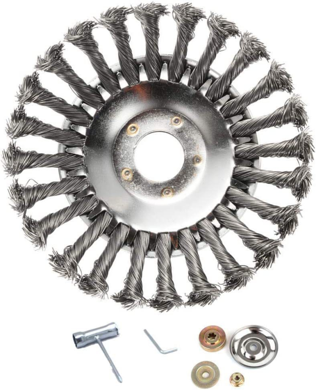 Vejapjovės vejapjovės galvutė, vielos dubenėlio tipo plieninė viela, rūdžių šalinimas, žolės galvutė, ravėjimo galvutė, vejapjovės krūmapjovės priedai