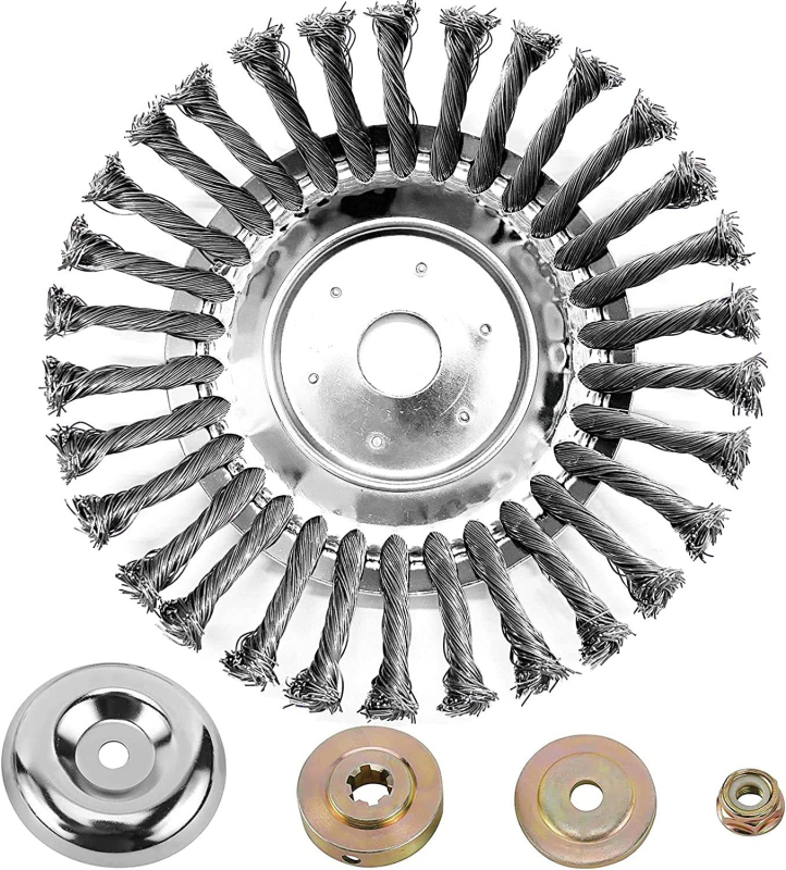 Vejapjovės vejapjovės galvutė, vielos dubenėlio tipo plieninė viela, rūdžių šalinimas, žolės galvutė, ravėjimo galvutė, vejapjovės krūmapjovės priedai