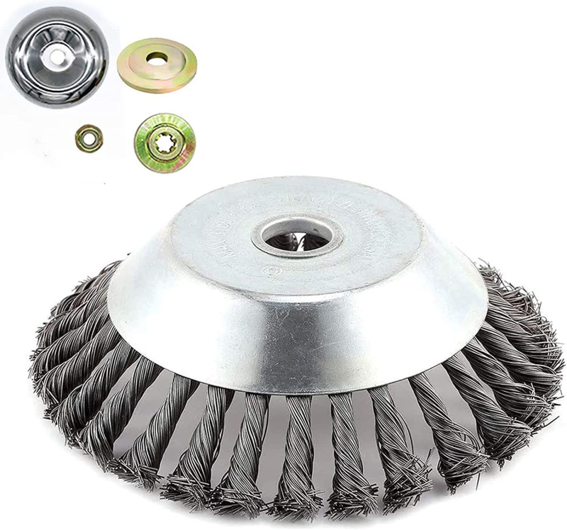 Vejapjovės vejapjovės galvutė, vielos dubenėlio tipo plieninė viela, rūdžių šalinimas, žolės galvutė, ravėjimo galvutė, vejapjovės krūmapjovės priedai