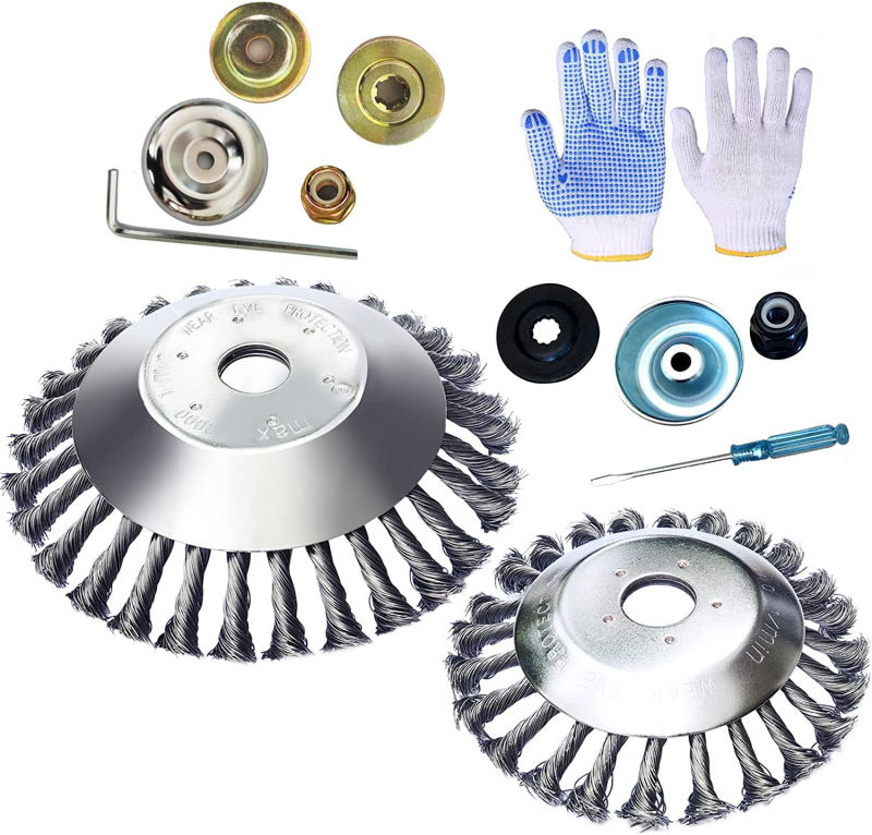 Vejapjovės vejapjovės galvutė, vielos dubenėlio tipo plieninė viela, rūdžių šalinimas, žolės galvutė, ravėjimo galvutė, vejapjovės krūmapjovės priedai