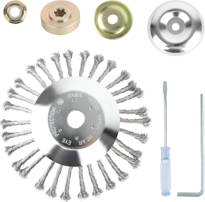 Vejapjovės vejapjovės galvutė, vielos dubenėlio tipo plieninė viela, rūdžių šalinimas, žolės galvutė, ravėjimo galvutė, vejapjovės krūmapjovės priedai