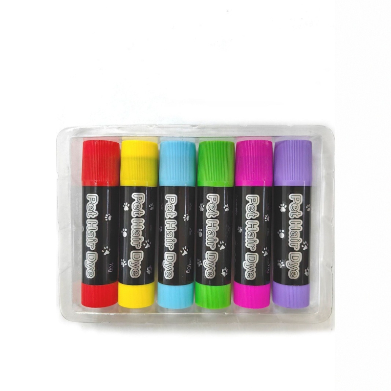 Mājdzīvnieku matu krāsošanas nūjiņa, īpašs krītiņš, nebojā matus, krāsains matu krāsošanas krēms, suņu matu krāsošanas marķieris, matu krāsošanas maģiskais rīks pārrobežu lietošanai